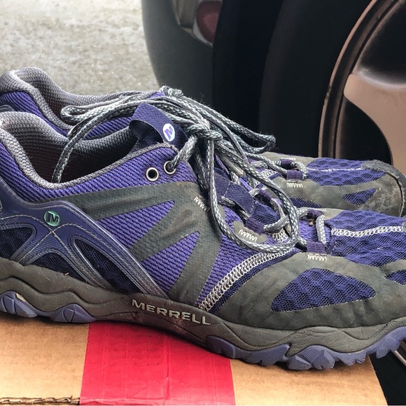 MERRELL Grassbow Equinox Air Women’s Gray Purple Hiking Shoes Size 10 - Picture 5 of 11